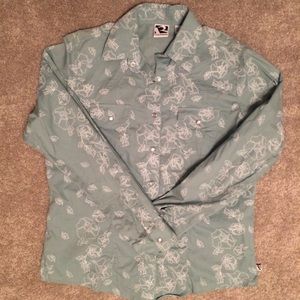 Rockies Floral Print Pearl Snap